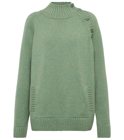 Shop Loro Piana Lupetto Berkeley Cashmere Sweater In Mint Syrup