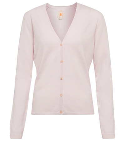 Shop Jardin Des Orangers Cashmere Cardigan In Light Pink