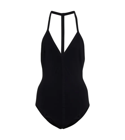 Shop Rick Owens Halter Swimsuit In Black