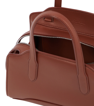 Loro Piana Sesia Micro Leather Tote In Kummel Lp