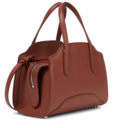 Shop Loro Piana Sesia Micro Leather Tote In Kummel Lp