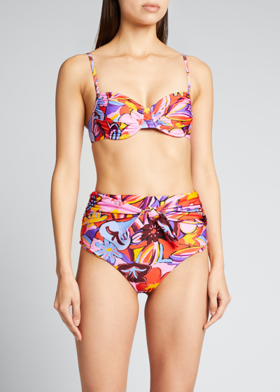 Shop Rebecca Vallance Positano Balconette Bikini Top In Print