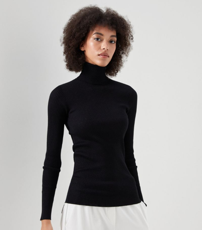 Shop Brunello Cucinelli Cashmere-rich Rollneck Sweater In Black