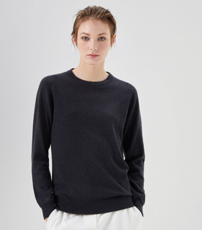 Shop Brunello Cucinelli Cashmere Embellished Sweater In Grey
