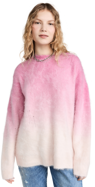 Shop R13 Japanese Brushed Cashmere Sweater In Pink Ombre
