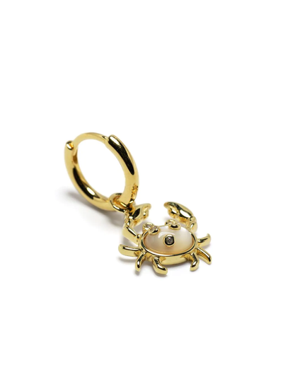 Shop Eshvi Single Crab Charm Earring In Gold