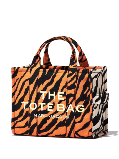 Shop Marc Jacobs Medium The Jacquard Tote Bag In Orange