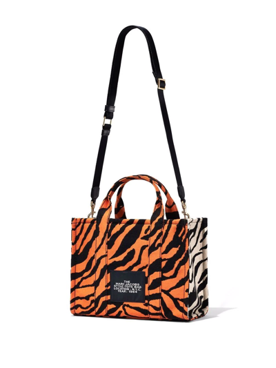 Shop Marc Jacobs Medium The Jacquard Tote Bag In Orange