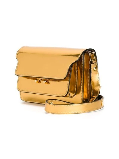 Shop Marni 'metal Trunk' Metallic Shoulder Bag