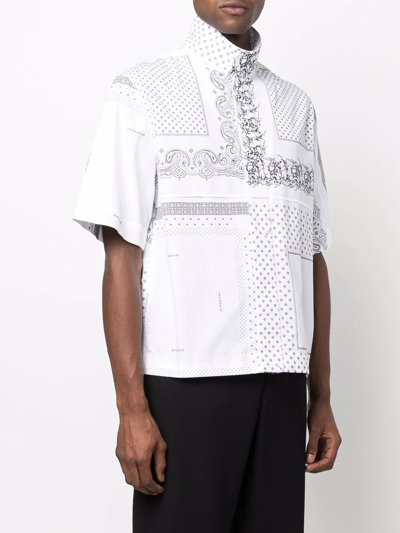 Shop Givenchy Patterned Short-sleeved Shirt In Weiss