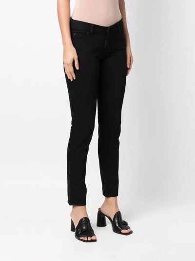 Dsquared2 Black Bull Jennifer Skinny Jeans In Schwarz