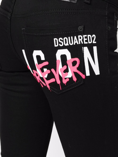 Dsquared2 Black Bull Jennifer Skinny Jeans In Schwarz