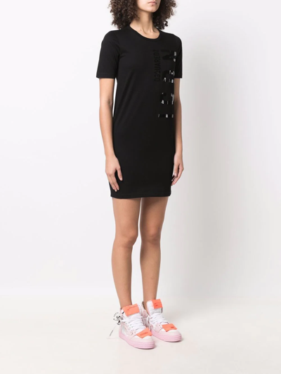 Dsquared2 Logo Patch T-shirt In Schwarz