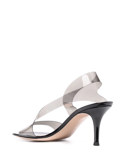 Gianvito Rossi Metropolis 70mm Transparent Sandals In Grey