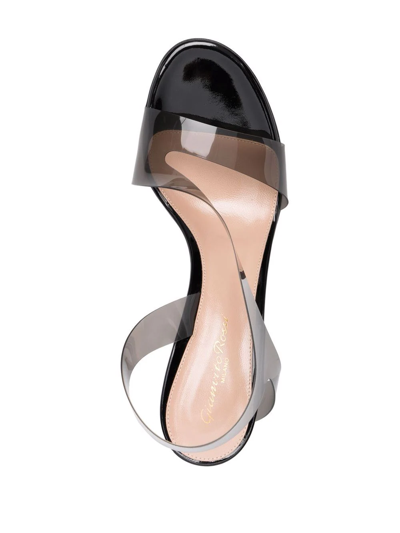 Shop Gianvito Rossi Metropolis 70mm Transparent Sandals In Grey