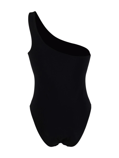 Shop Lido One-shoulder Swimsuit In Schwarz