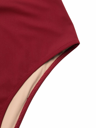 Lido High-waisted Bikini In Rot