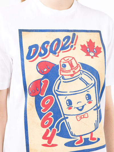 Shop Dsquared2 Logo-print T-shirt In Weiss