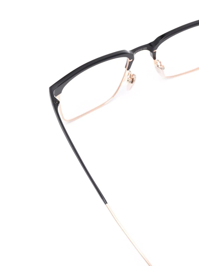 Shop Masunaga Square-frame Glasses In Schwarz