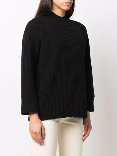 Shop By Malene Birger Crew-neck Wool Jumper In Schwarz