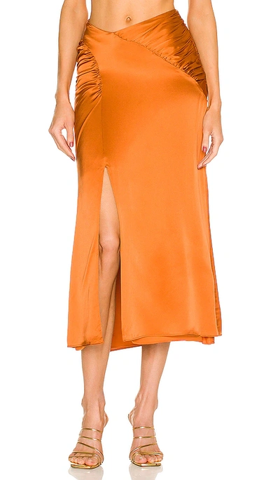 Shop Nicholas Aida Skirt In Orange