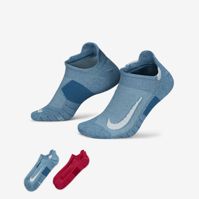 Shop Nike Multiplier Running No-show Socks In Multi-color