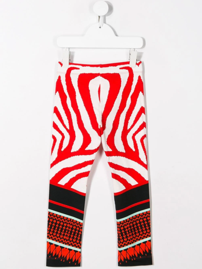 Roberto Cavalli Zebra Foulard Print Leggings In White