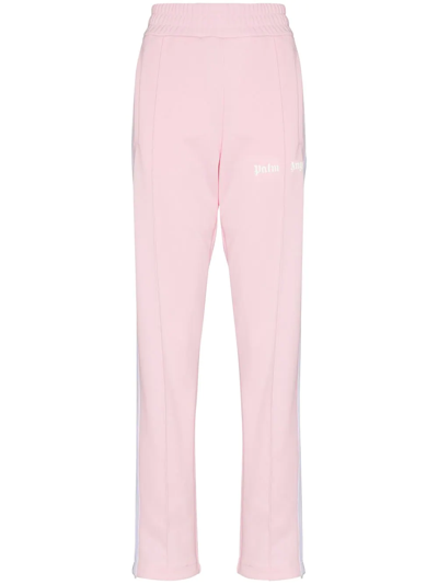 Shop Palm Angels Side-stripe Logo Track Pants In Pink