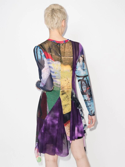 Shop Marques' Almeida Remade Asymmetric Dress In Purple