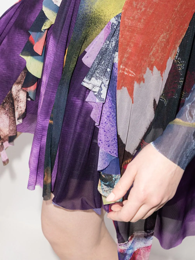 Shop Marques' Almeida Remade Asymmetric Dress In Purple
