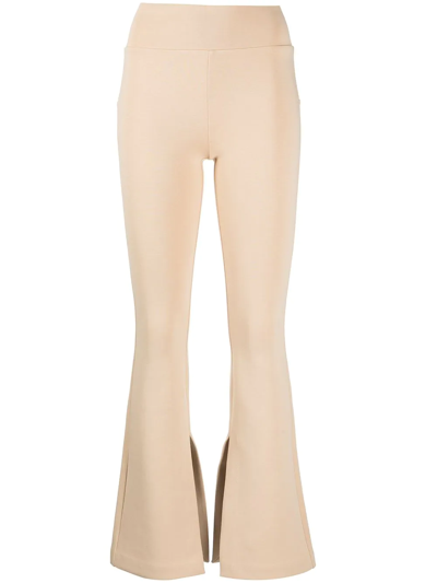 Shop Onefifteen X Beyond The Radar Flared Trousers In Neutrals