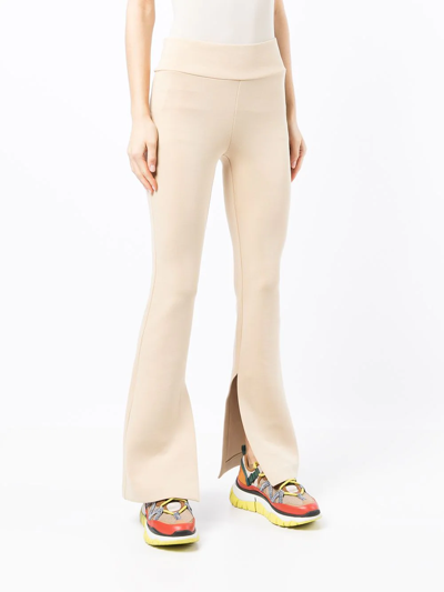 Shop Onefifteen X Beyond The Radar Flared Trousers In Neutrals