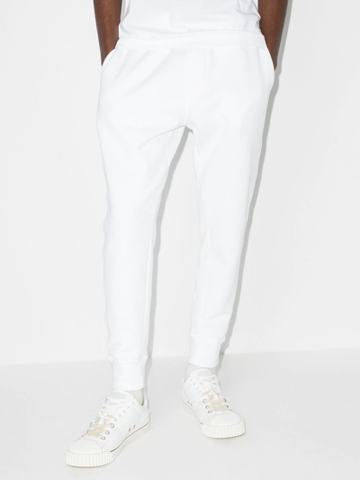 Shop Dsquared2 Sprayed Icon Logo Track Pants In White