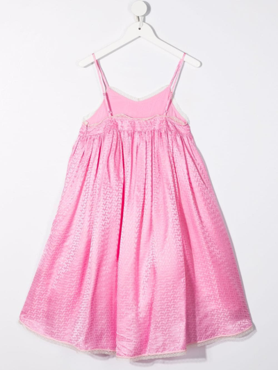 Shop Zadig & Voltaire Monogram-print Midi Dress In Pink