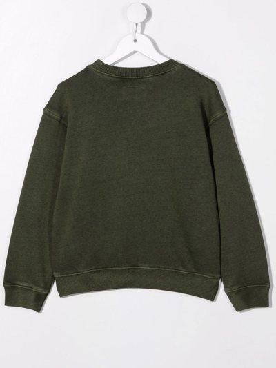 Shop Zadig & Voltaire Flocked-logo Sweatshirt In Green