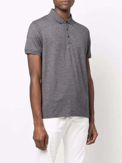 Shop Tommy Hilfiger Short-sleeve Polo Shirt In Grey
