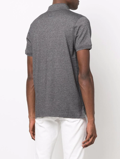 Shop Tommy Hilfiger Short-sleeve Polo Shirt In Grey