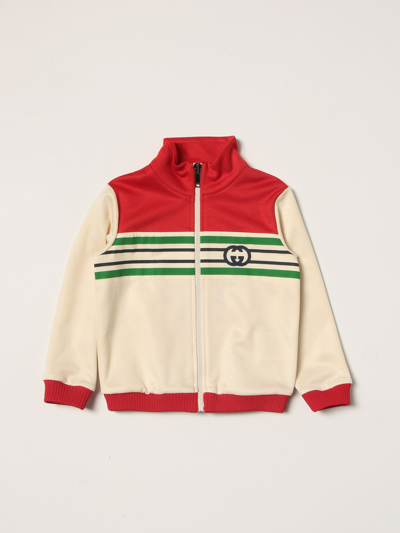 Shop Gucci Jersey Jacket With Double G In Red