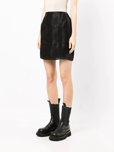 Pre-owned Fendi 2010 High-waisted Panelled Miniskirt In Black