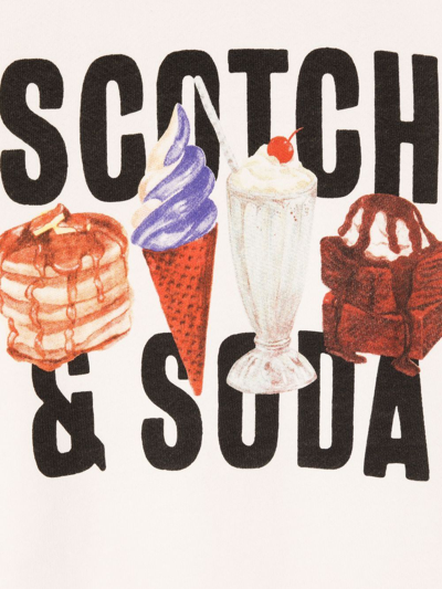 Scotch & Soda Ivory Sweatshirt For Boy With Sweets In Neutrals