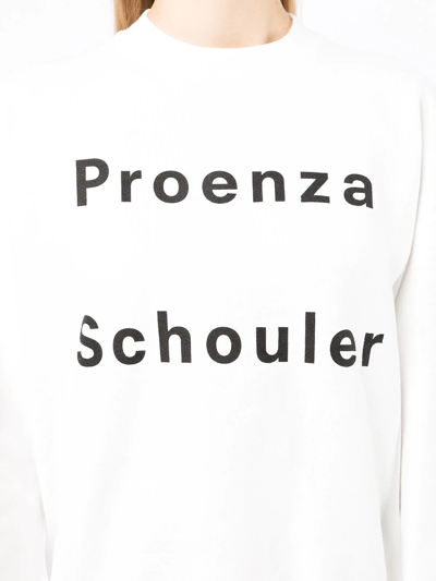 Shop Proenza Schouler Logo-print Sweatshirt In White