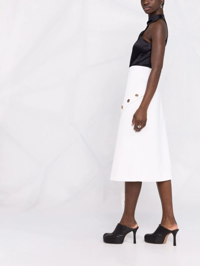 Alexander Mcqueen High-waisted Asymmetric-hem Skirt In Neutrals