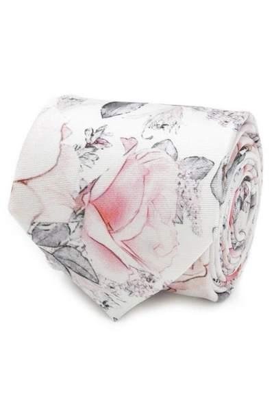 Shop Cufflinks, Inc . Painted Floral Silk Tie In Grey