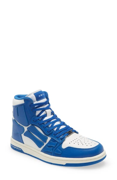 Shop Amiri Skel Top-hi Sneaker In Blue/ White