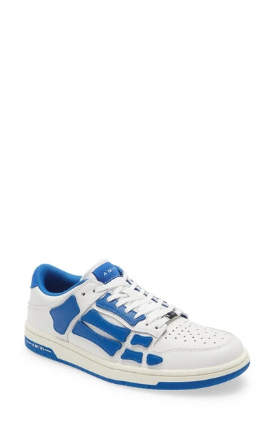Shop Amiri Skel Top Low Sneaker In White/ Blue