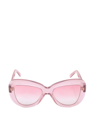 Shop Marni Eyewear Elephant Round Frame Sunglasses In Pink