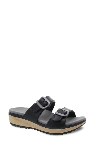 Shop Dansko Kandi Slide Sandal In Black Molded