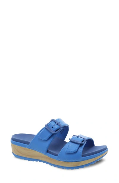 Shop Dansko Kandi Slide Sandal In Blue Molded