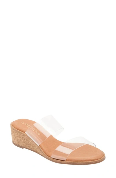 Andre Assous Women's Caran Slip On Espadrille Platform Wedge Sandals - Exclusive In Clear/ Clear