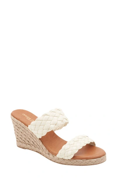 Shop Andre Assous Aria Espadrille Wedge Sandal In White